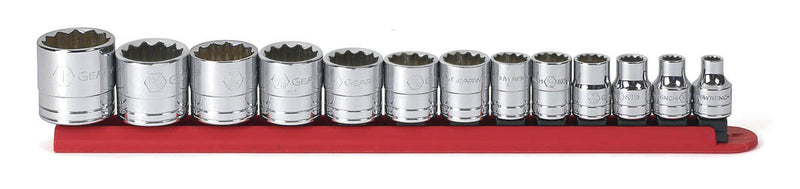 13PC 3/8" DR 12PT SAE SOCKET SET