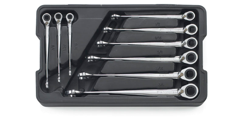 9PC REVERSIBLE X-BEAM RATCHETING COMBINATION WRENCH SET