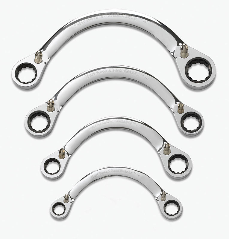 4PC HALF MOON REV. RATCHET SET