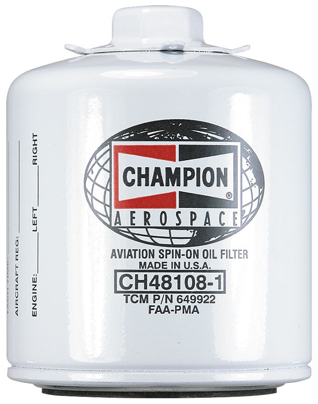 CHAMPION® AVIATION OIL FILTER-CH48108-1